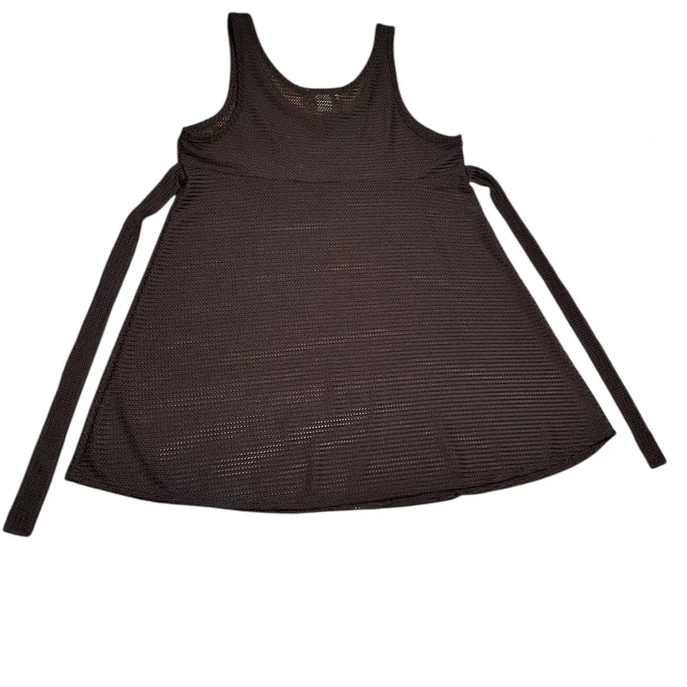 Jordan Taylor Black Tie Back Knit Swim Coverup Size XL